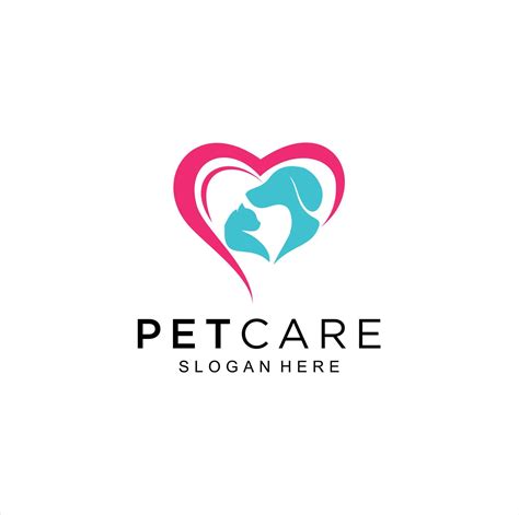 pet care logo design template 14399110 Vector Art at Vecteezy