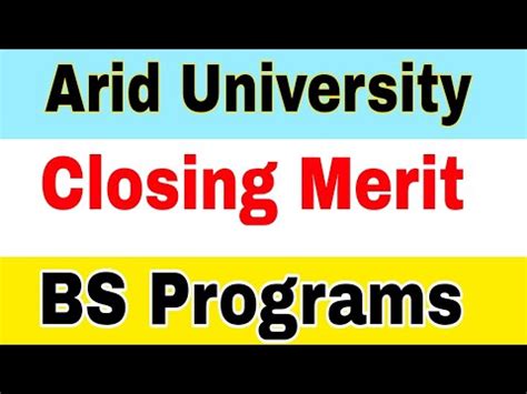 Arid Agriculture University Closing Merit Bs Programs Arid Uni Bs