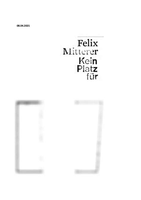 Portfolio zum Buch Kein Platz für Idioten von Felix Mitterer