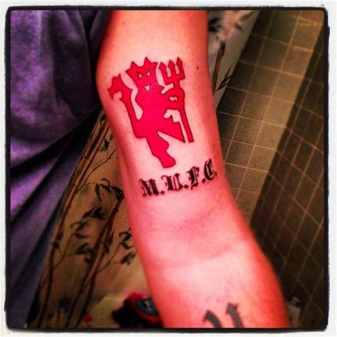 Manchester United Devil Logo Tattoo