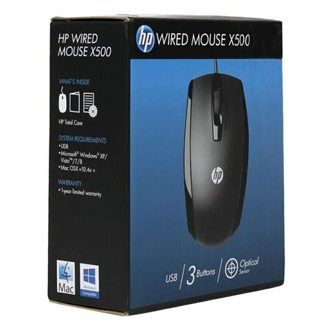 Hp X500 Wired Optical Mouse Rs440 Lt Online Store