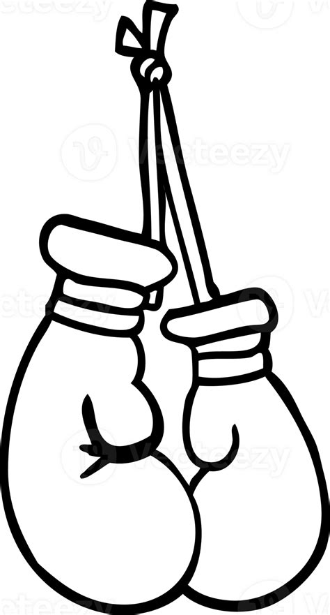 Line Drawing Cartoon Boxing Gloves 36359043 PNG