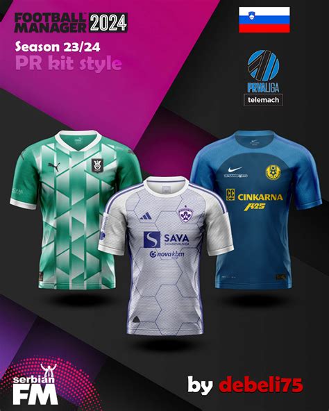 Slovenia Prva Liga Telemach PR Kits 2023 24 Football Manager Graphics