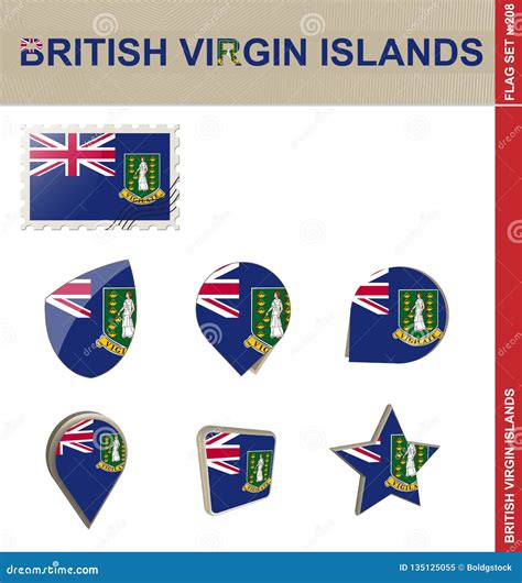 British Virgin Islands Flag Set, Flag Set #208 Stock Vector ...