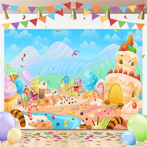 Buy Candyland Backdrop Candy Land Theme For Birthday Party Decorations