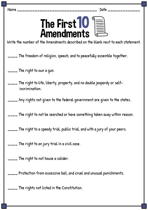 19 All Amendment Worksheet Free Pdf At