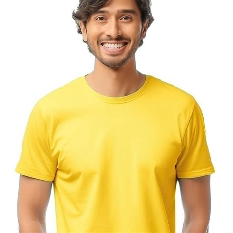 Premium AI Image | Colorful Tshirt Template Man With Yellow Green Red ...