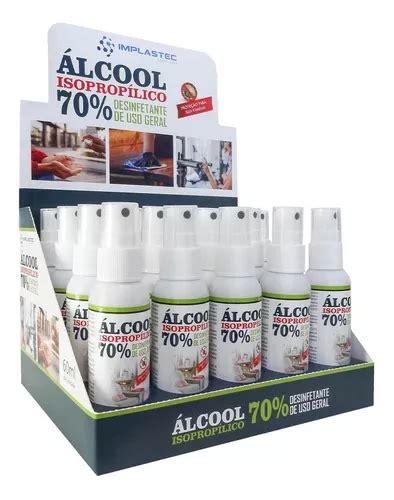 Alcohol isopropílico 70 Implastec 60 ml caja de 20 unidades