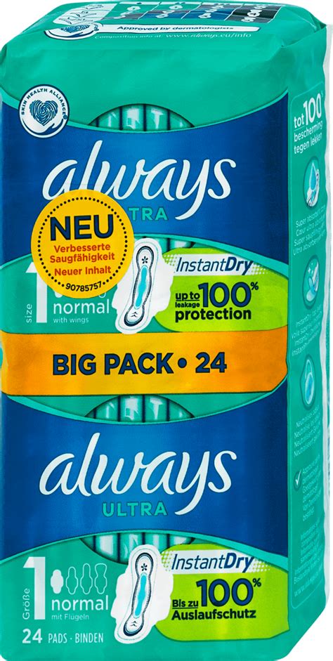 always Ultra Binden normal mit Flügel Big Pack 24 St dm at