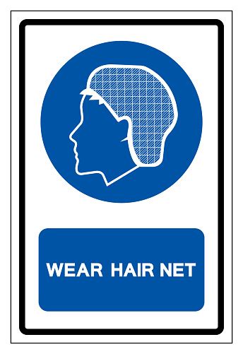 Wear Hair Net Symbol Sign Vector Illustration Isolate On White Background Label Eps10 Stock