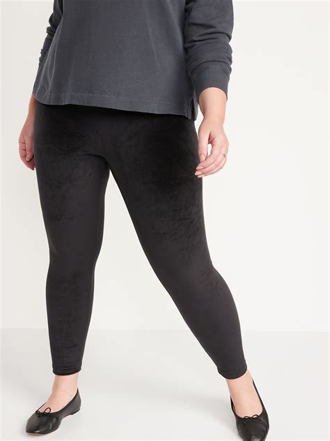 High Waisted Velour Ankle Leggings For Women Old Navy