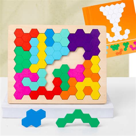 Montessori Early Education Wooden Rainbow Puzzle Honeycomb Puzzle Mathematical Mental Arithmetic