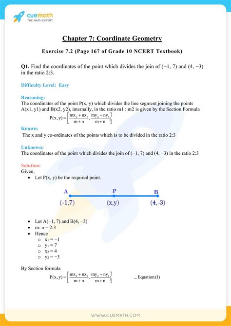 NCERT Solutions Class 10 Maths Chapter 7 Coordinate Geometry