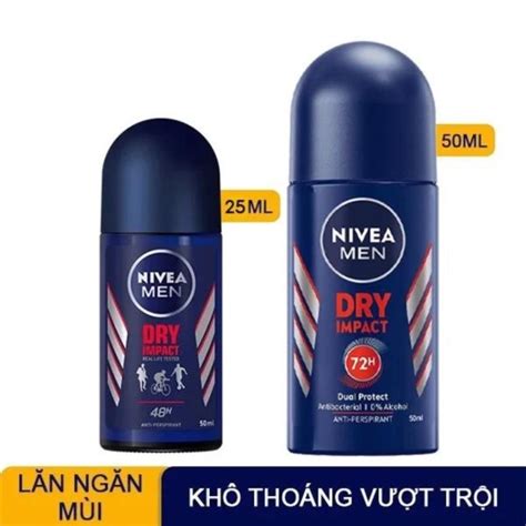 L N Kh M I Kh Tho Ng T C Th Cho Nam Nivea Men Dry Impact Plus Ml