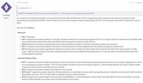 Idle Sloth On Twitter New FTC Document A Motion To Compel The