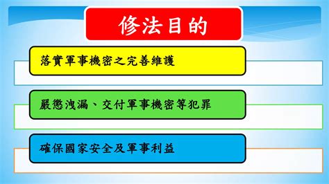 行政院會簡報 國防部「陸海空軍刑法」部分條文修正草案 Ppt