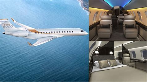 The newly unveiled Bombardier Global 8000 ultra-long-range business jet ...