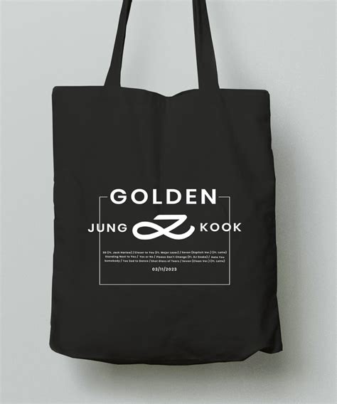 Golden Jung Kook tote bag - Maray Alvarez Shop