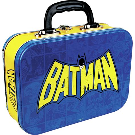 NEW RETRO BATMAN 60s 70s TIN TOTE LUNCH BOX DC COMICS KIDS SCHOOL METAL ...