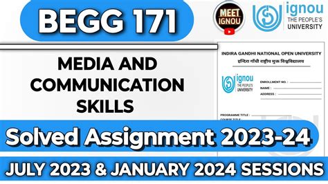 Begg 171 Solved Assignment 2023 24 Media And Communication Skills