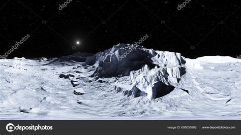 360 Degree View Earth's Moon Equirectangular Projection Environment Map ...