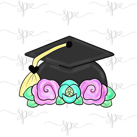 Floral Grad Cap 2019 Cookie Cutter Etsy