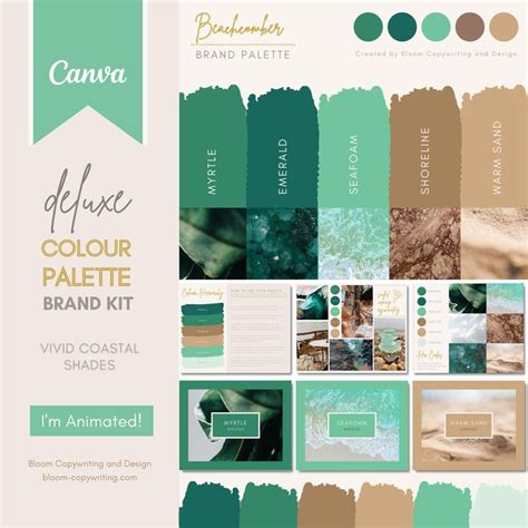 Deluxe Brand Palette Editable Canva Colour Palette With Hex Codes Small