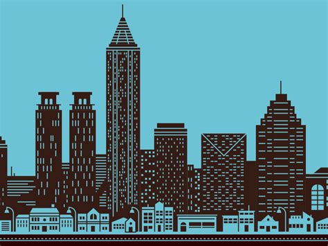 Atlanta Skyline by Moxie on Dribbble