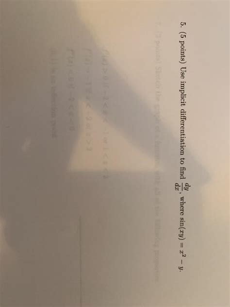 Solved Points Use Implicit Differentiation To Find Dy Chegg