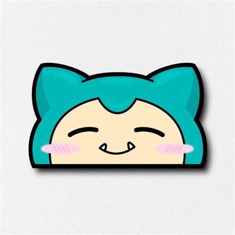 Snorlax Pokemon Peeker Sticker Etsy