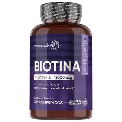 Biotina 12000 mcg 365 Comprimidos Suplemento Vitamínico