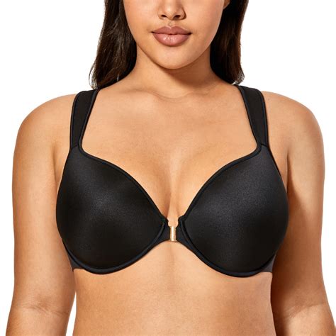 Womens Full Coverage Front Closure Bra Underwire Racerback Light