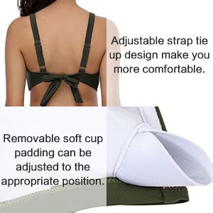 Amazon FeelinGirl Women S Sexy Criss Cross High Waist Bandage PCS Bikini Set Swimsuit