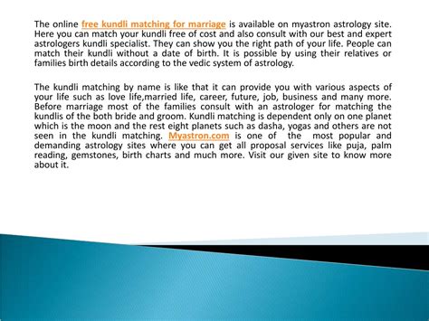 Ppt Kundli Matching For Marriage In Hindu Culture In India Powerpoint