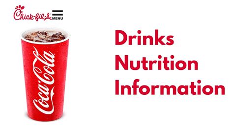 Chick Fil A Drinks Nutrition Guide Usa Up To Date 2025