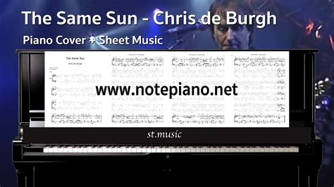 Note Piano The Same Sun Chris De Burgh YouTube