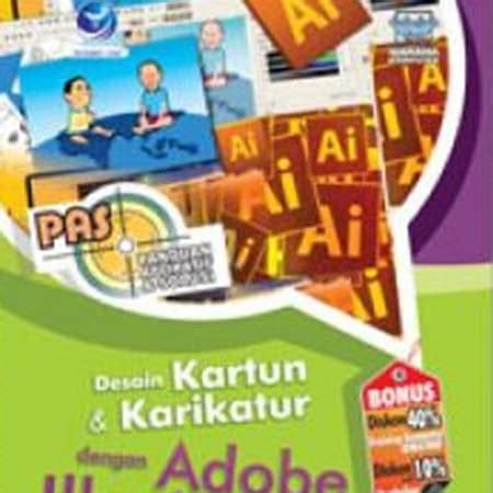 jual panduan aplikatif desain kartun  karikartur dgn adobe