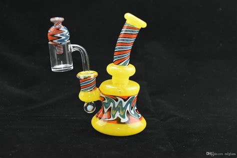 Luminous Glass Beaker Smoking Water Pipes With Rick And Morty Art Glass