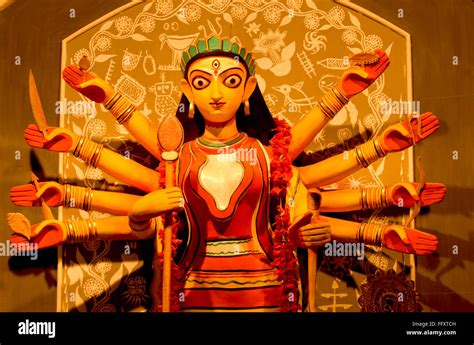 Mother goddess Durga protector theme puja Stock Photo - Alamy