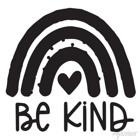 Be kind logo inspirational quotes typography lettering design • wall ...