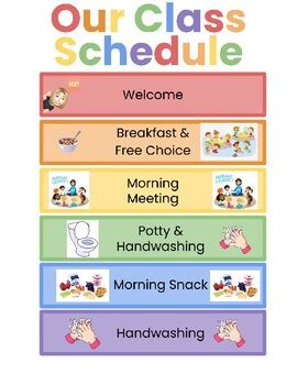 Visual Toddler Classroom Schedule by SimplySunnySkyes | TPT