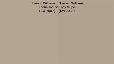 Sherwin Williams Stone Lion Vs Tony Taupe Side By Side Comparison