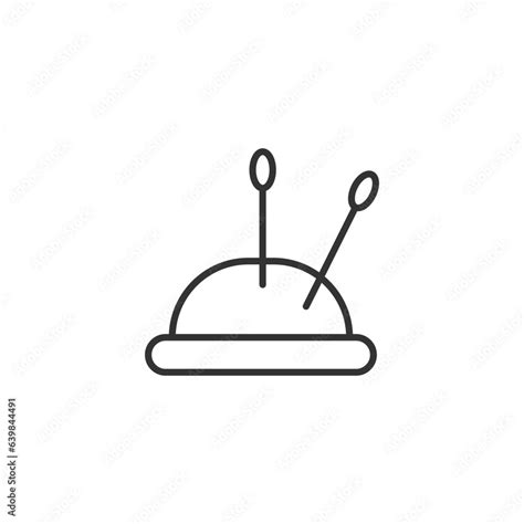 Pincushion Icon Tailoring Symbol Modern Simple Vector Icon For