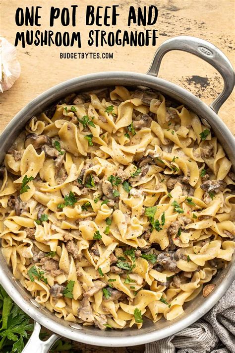 One Pot Beef And Mushroom Stroganoff Budget Bytes