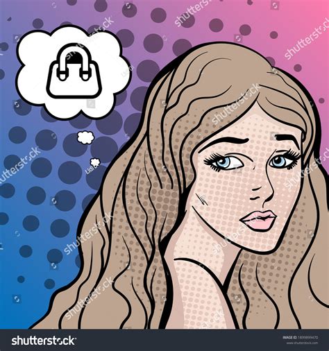 Comix Cartoon Lady Pop Art Style Stock Vector Royalty Free 1899899470 Shutterstock