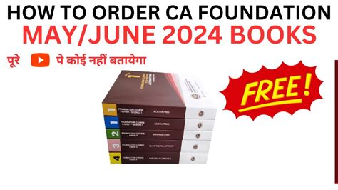 How To Order CA Foundation May June 2024 Book CA Foundation Book May