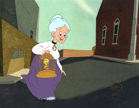 Looney Tunes Original Production Cel: Granny and Tweety Bird | Looney ...