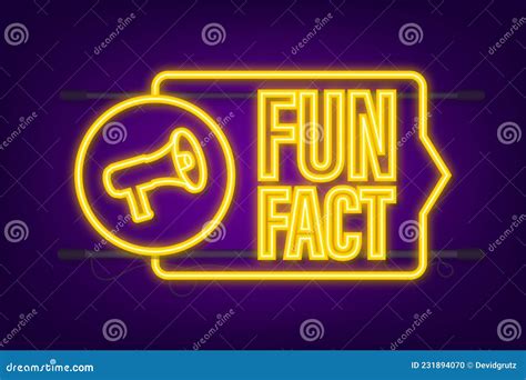 Fun Fact Neon Icon Vector Stock Illustration Stock Vector