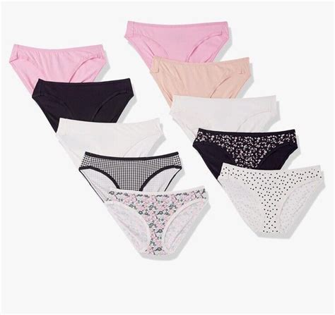 Amazon Essentials Women Cotton Stretch Bikini Panties Underwear Pack Of Sz XS EBay