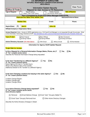 Fillable Online Nrcs Usda Information System Security Nrcs Usda Fax